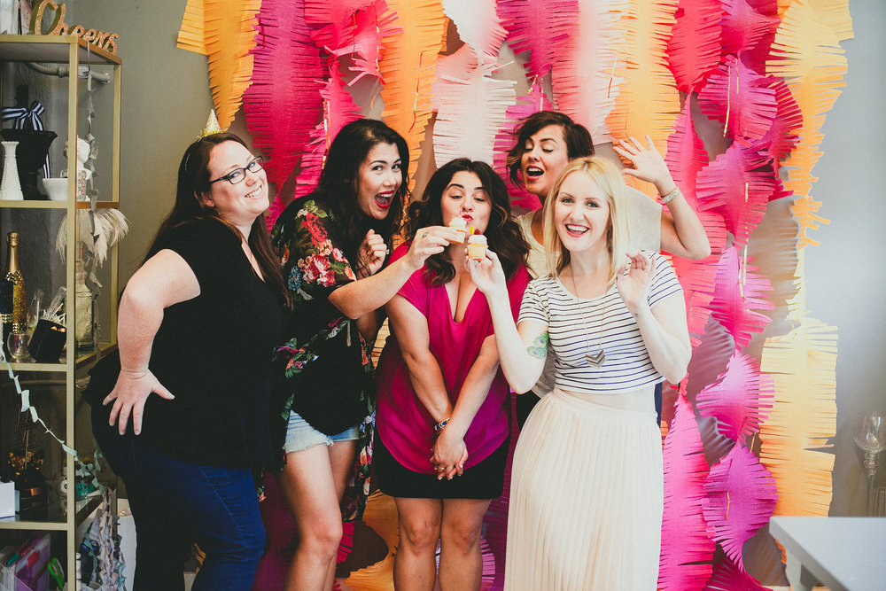 Desiree of Penny Blooms, Stevi of Hey There, Cupcake!, Danielle of Francine Ribeau Events, Nichole of Nic Roc Designs, Taryn of Twinkle &amp; Toast (Melissa on the camera!)